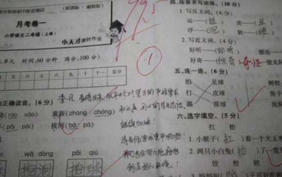 学生试卷上的“家长签名”，用心程度让老师佩服，网友：太用心了
