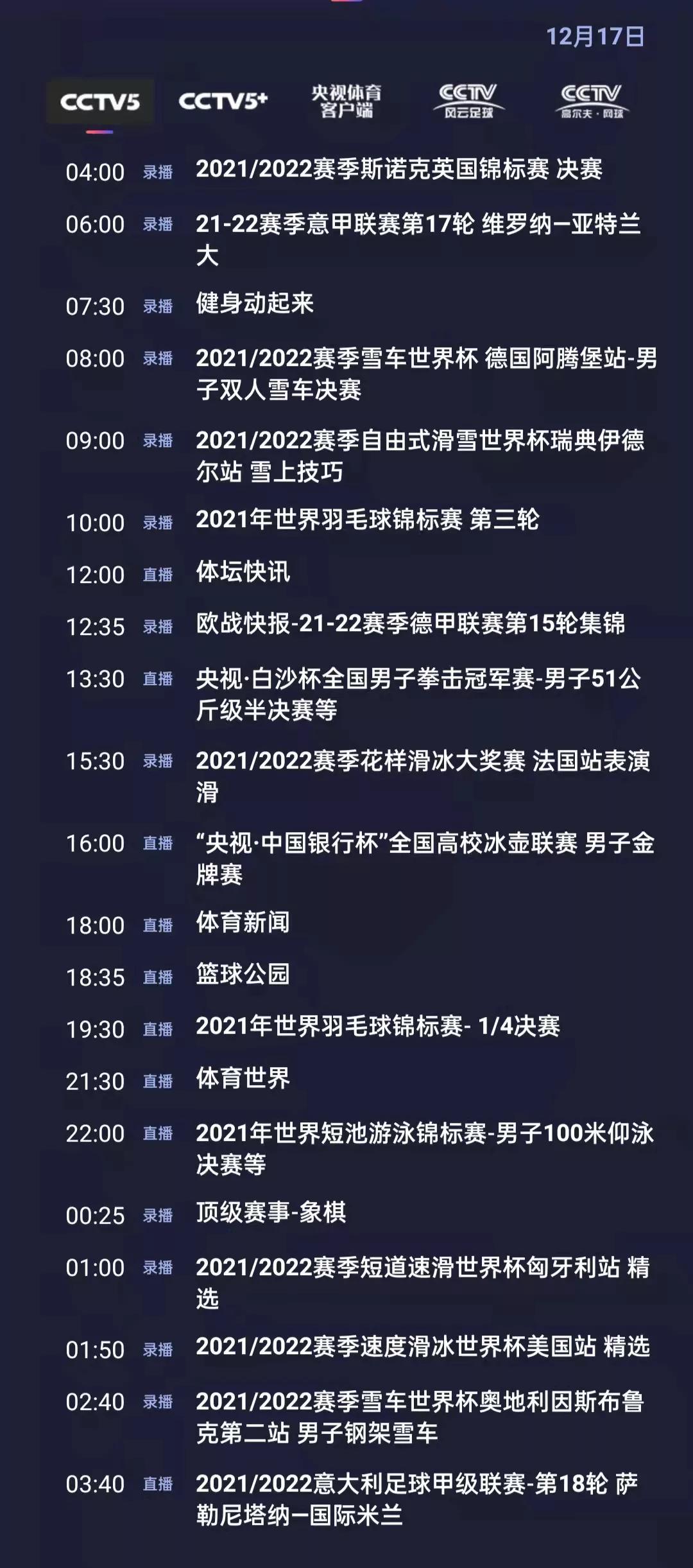 羽毛球世锦赛直播(央视体育今日节目单：多时段直播羽毛球世锦赛(附：赛程))