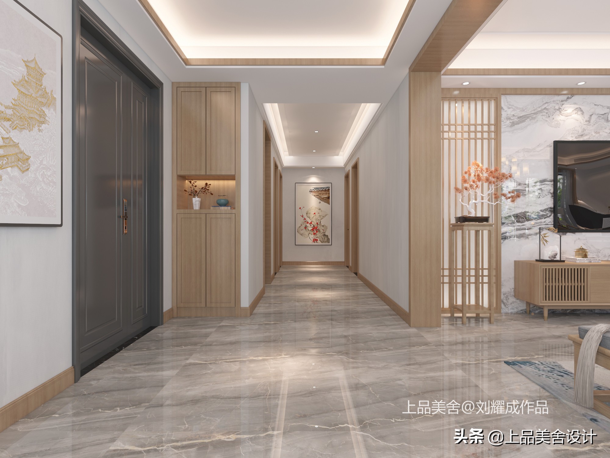 看他家175㎡新家装新中式原木风，有意境更有艺术气息，太有品味