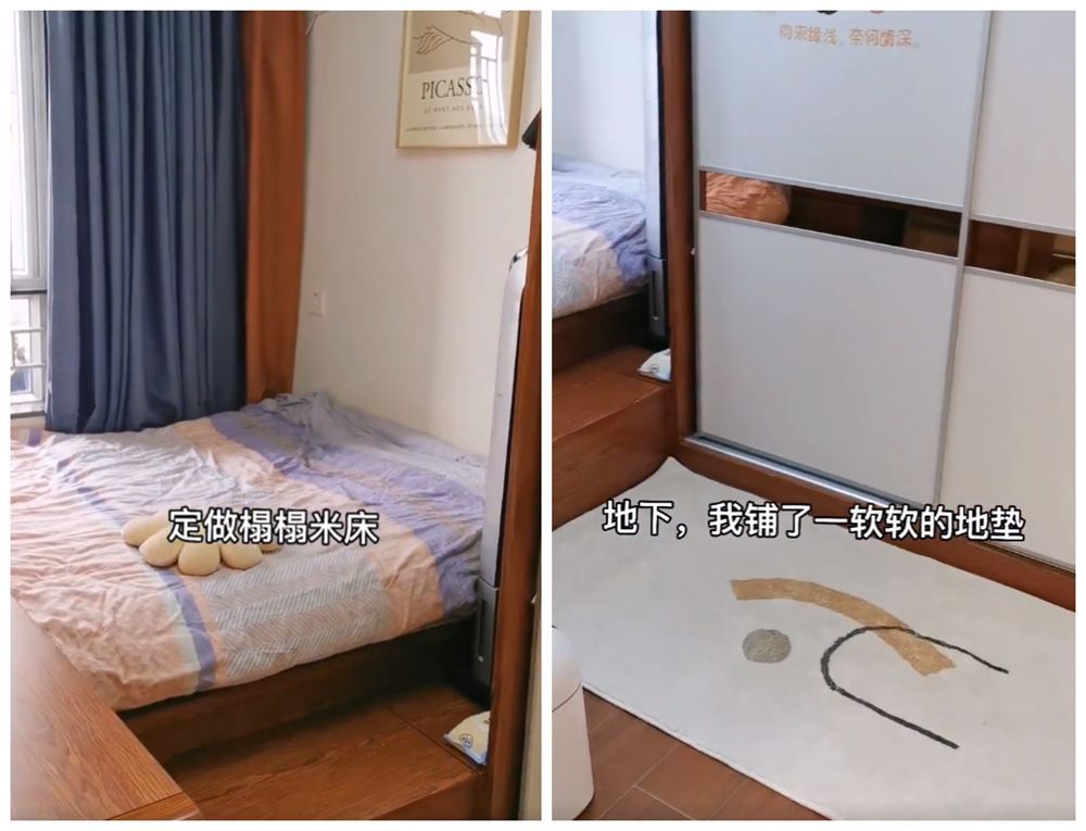 香港一家三口的蜗居：缩小客厅，30㎡一室改两室，没想到还挺舒适