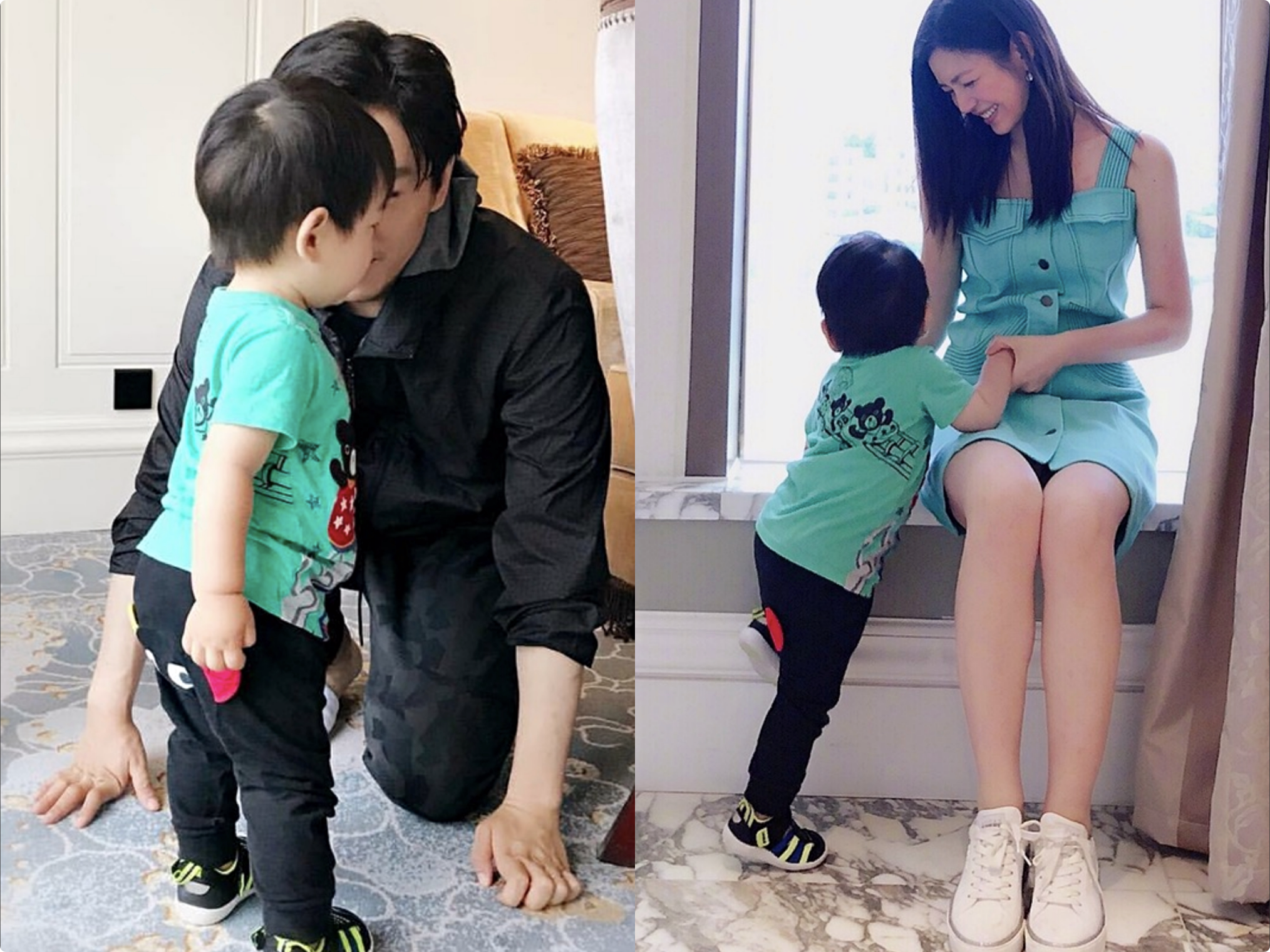 陈妍希发布新歌mv，儿子正脸首次曝光，小星星眉清目秀像爸爸陈晓