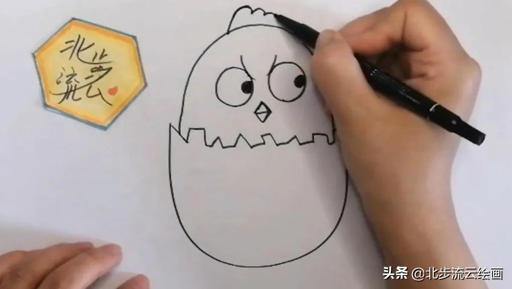 小鸡简笔画儿童简笔画教程