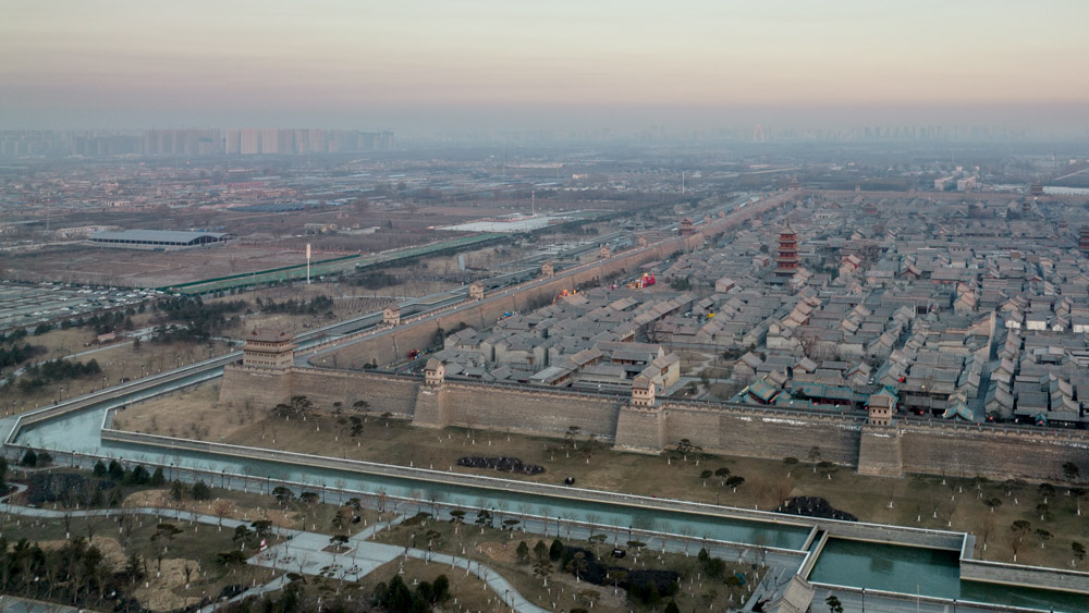 航拍太原老县城太原也有一个小平遥气势恢宏还不要门票