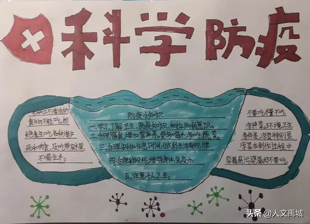 禹城市新湖小学抗疫美术作品