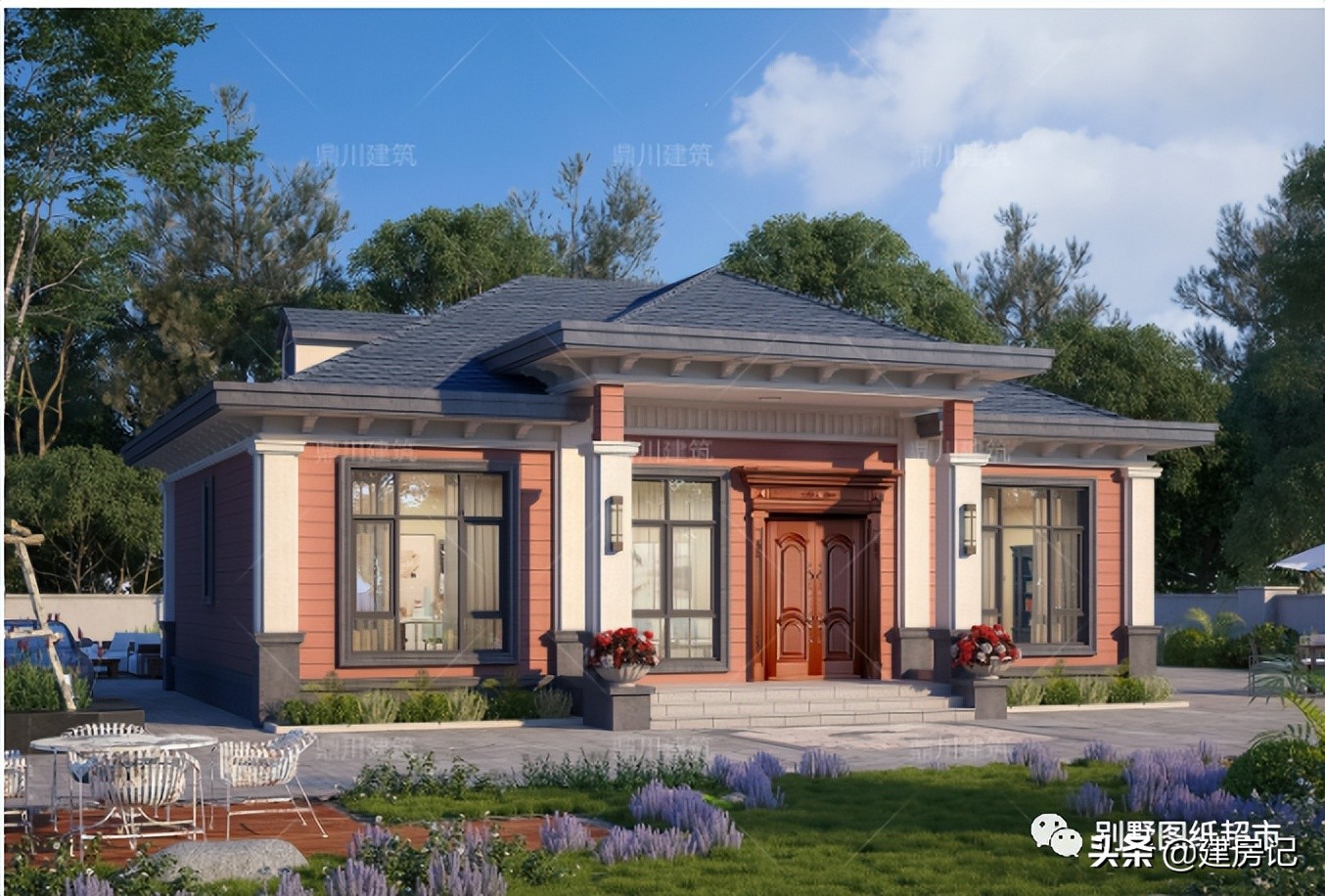 想回家建养老房,推荐湖北这栋一层别墅,13×11米,主体18万