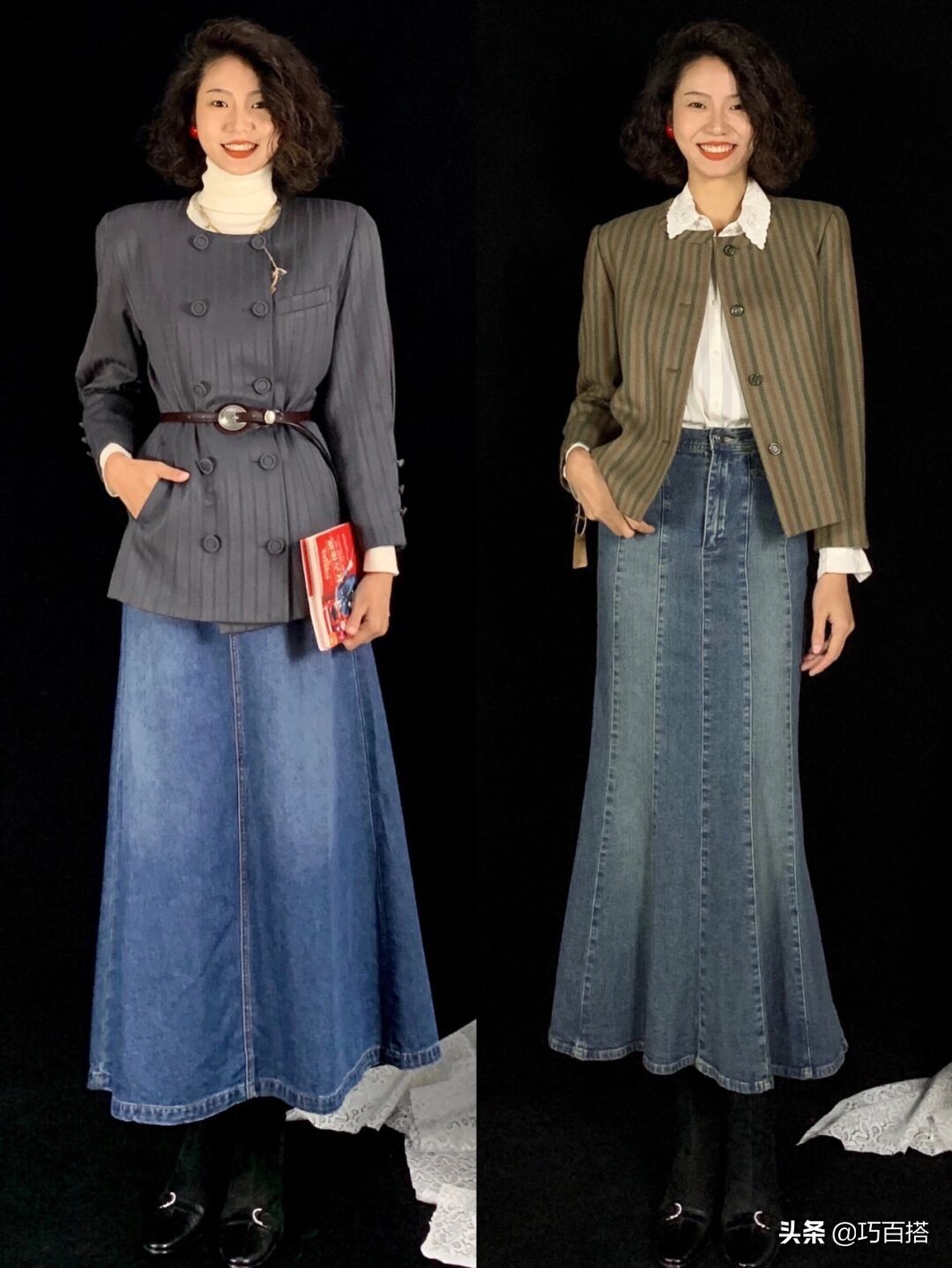 牛仔半身裙yyds！腿型不优秀、穿衣臃肿无形的，可以码住它了