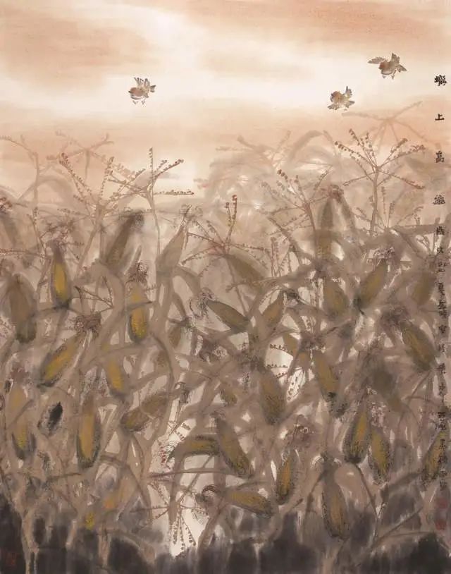 意境清远，笔墨雅洁的花鸟画