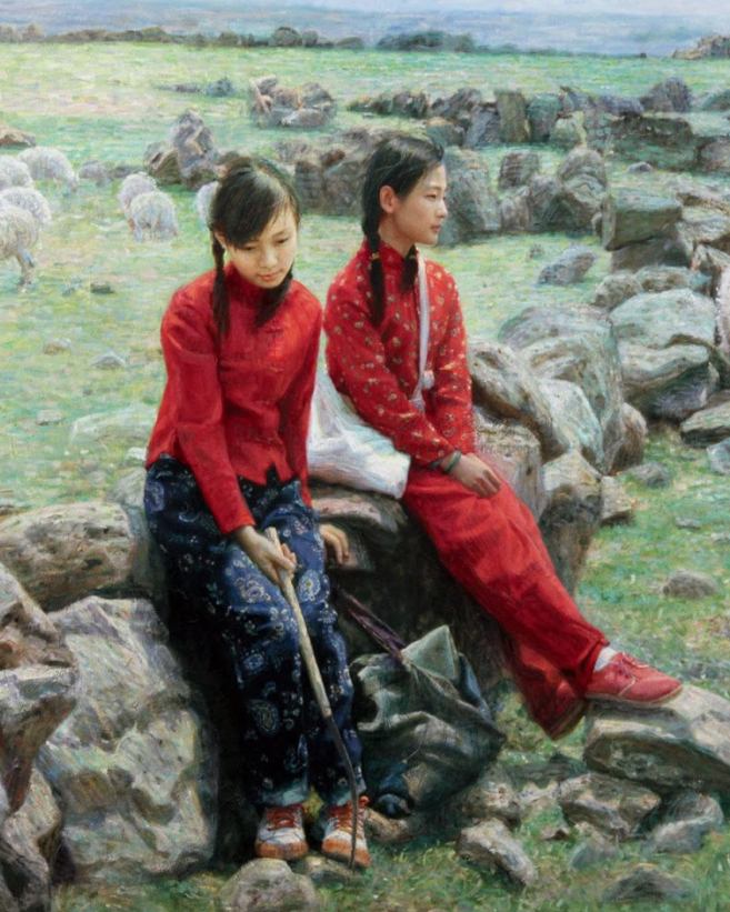 吴静涵笔下的少女，如此清纯