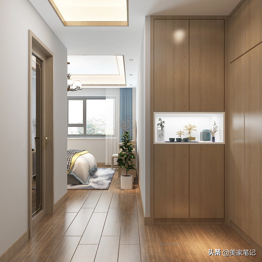 为什么更多人喜欢新中式原木色？看她家135㎡才知道，效果太惊艳