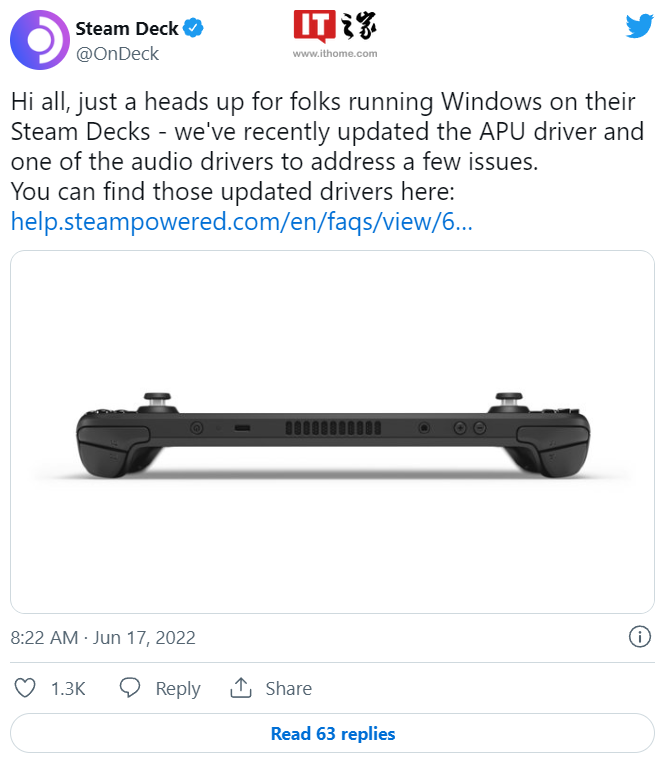 Steam Deck 推出新版 Windows 驱动，改善 APU、音频等