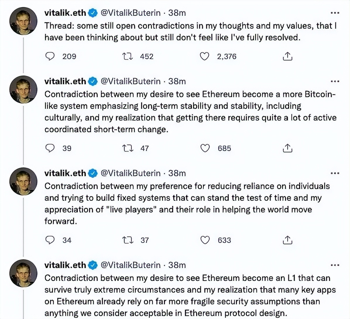 V神：希望看到以太坊成为一个更像比特币的系统