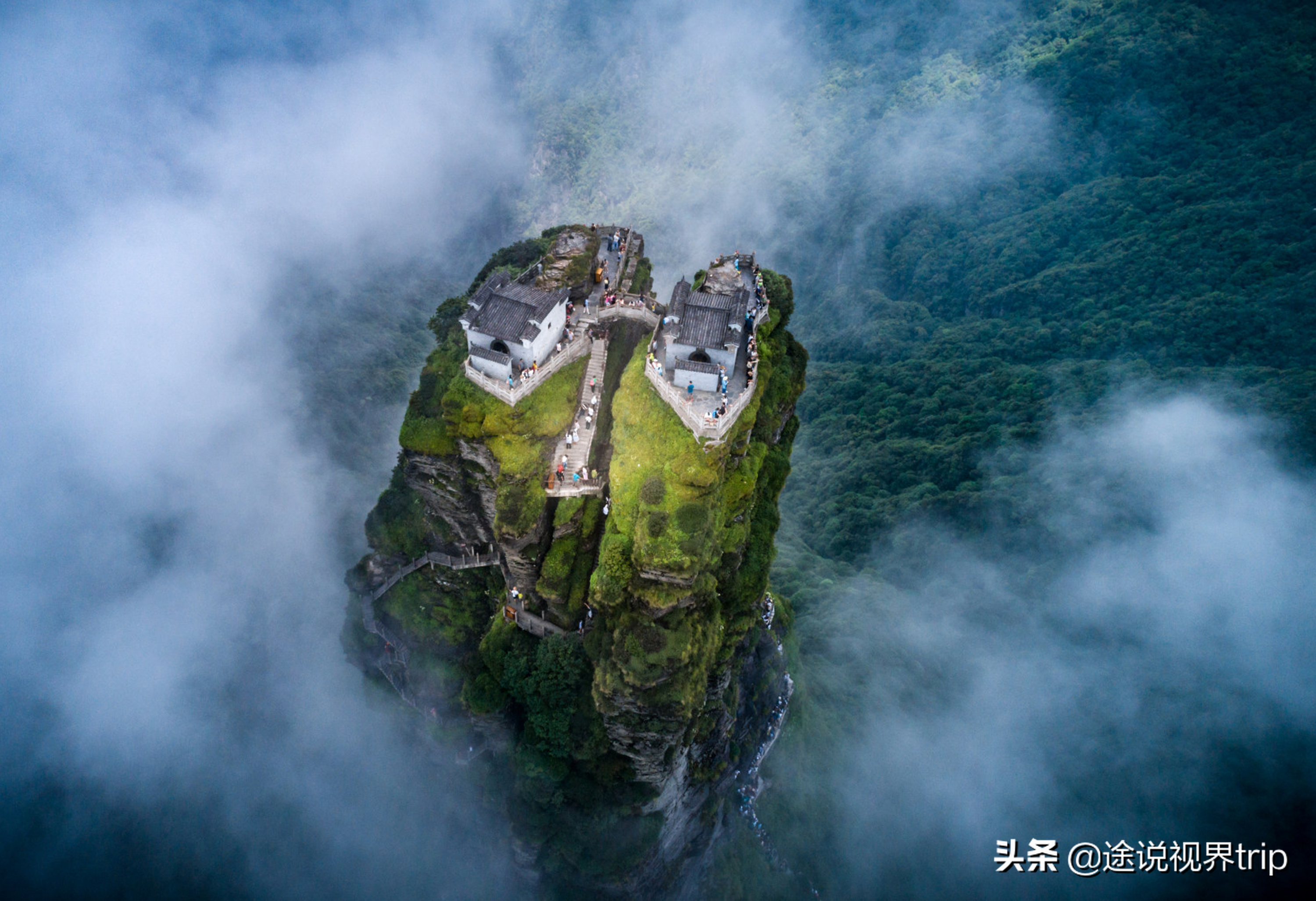 中国最美天空之城,仙气飘飘的梵净山,用仙境来形容一点也不为过