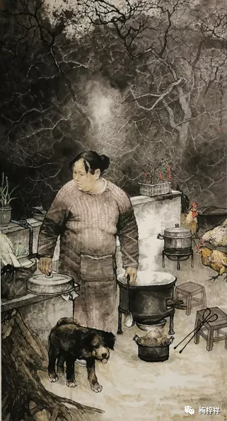 李杰的版画被选为美院“教材”原创 梅梓祥