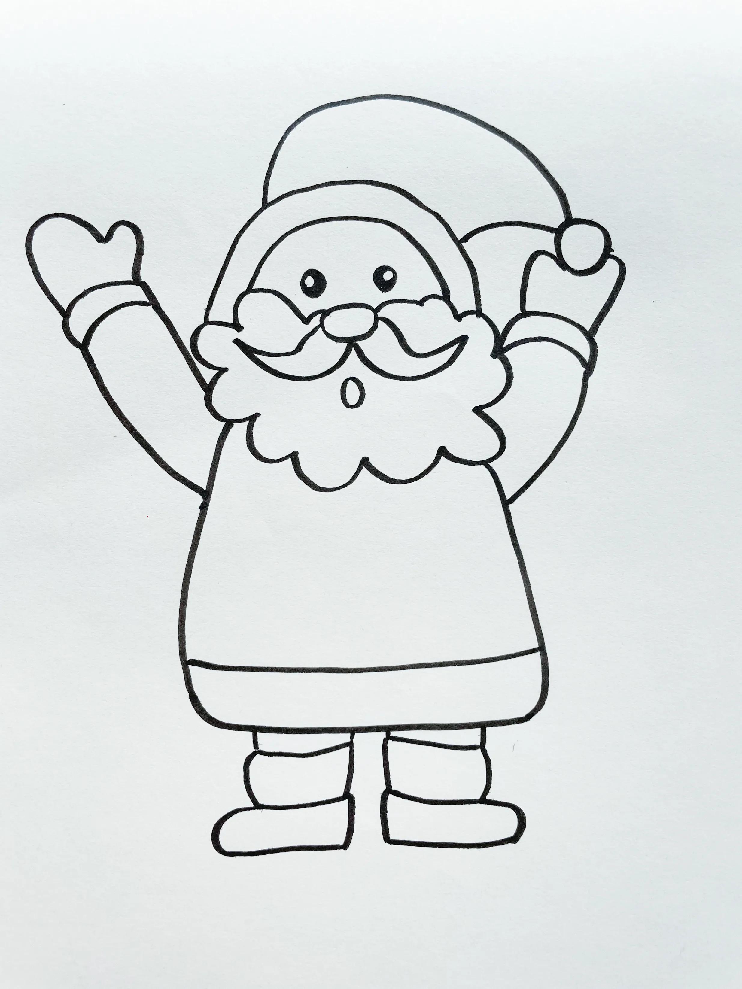 简单的圣诞老人简笔画图片