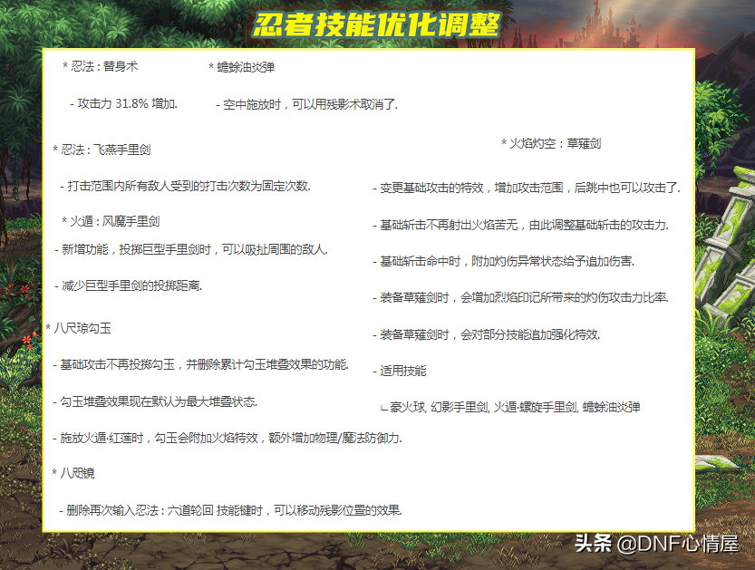 DNF：5.18三大职业重做！“月虫”变成一键召唤，忍者六道大优化