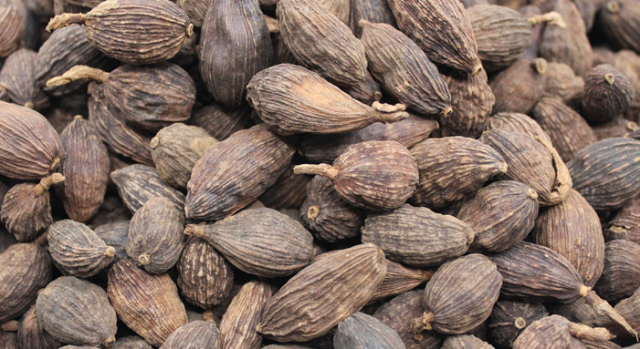 2.姜草果:姜汁拌匀,闷至姜汁被吸尽后文火炒至深**,用时捣碎.1.