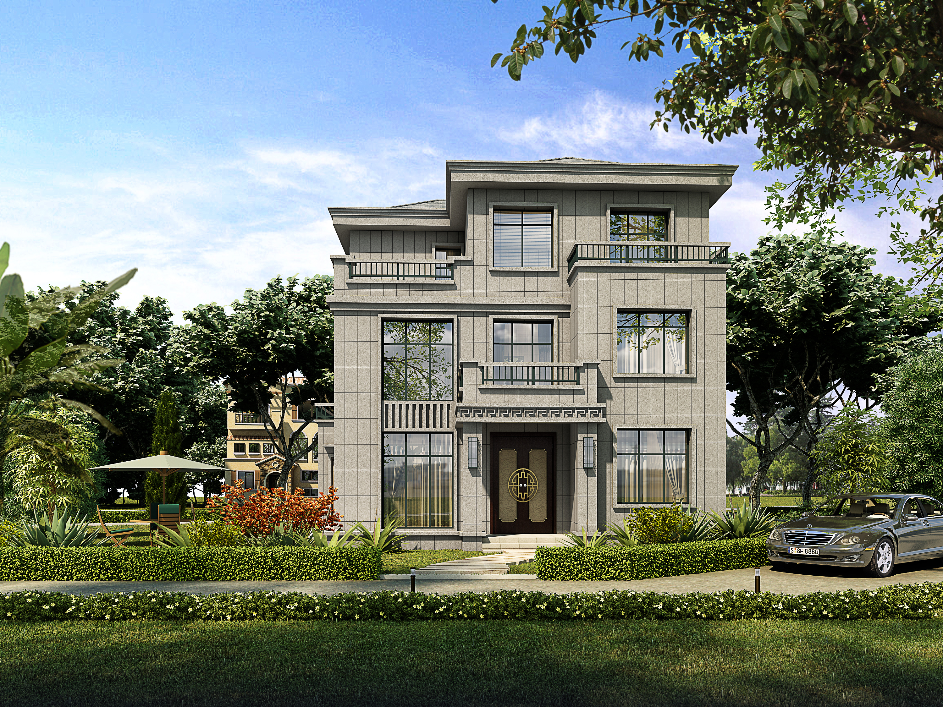 别墅外观图片效果图大全别墅设计效果图片欣赏