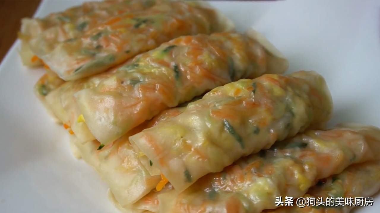 省事的菜卷，不和面不醒面，一擀一卷，营养丰富味道鲜，孩子喜欢