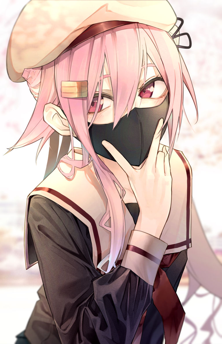 带口罩的动漫人物,穿戴出时尚感|黑口罩插画特辑