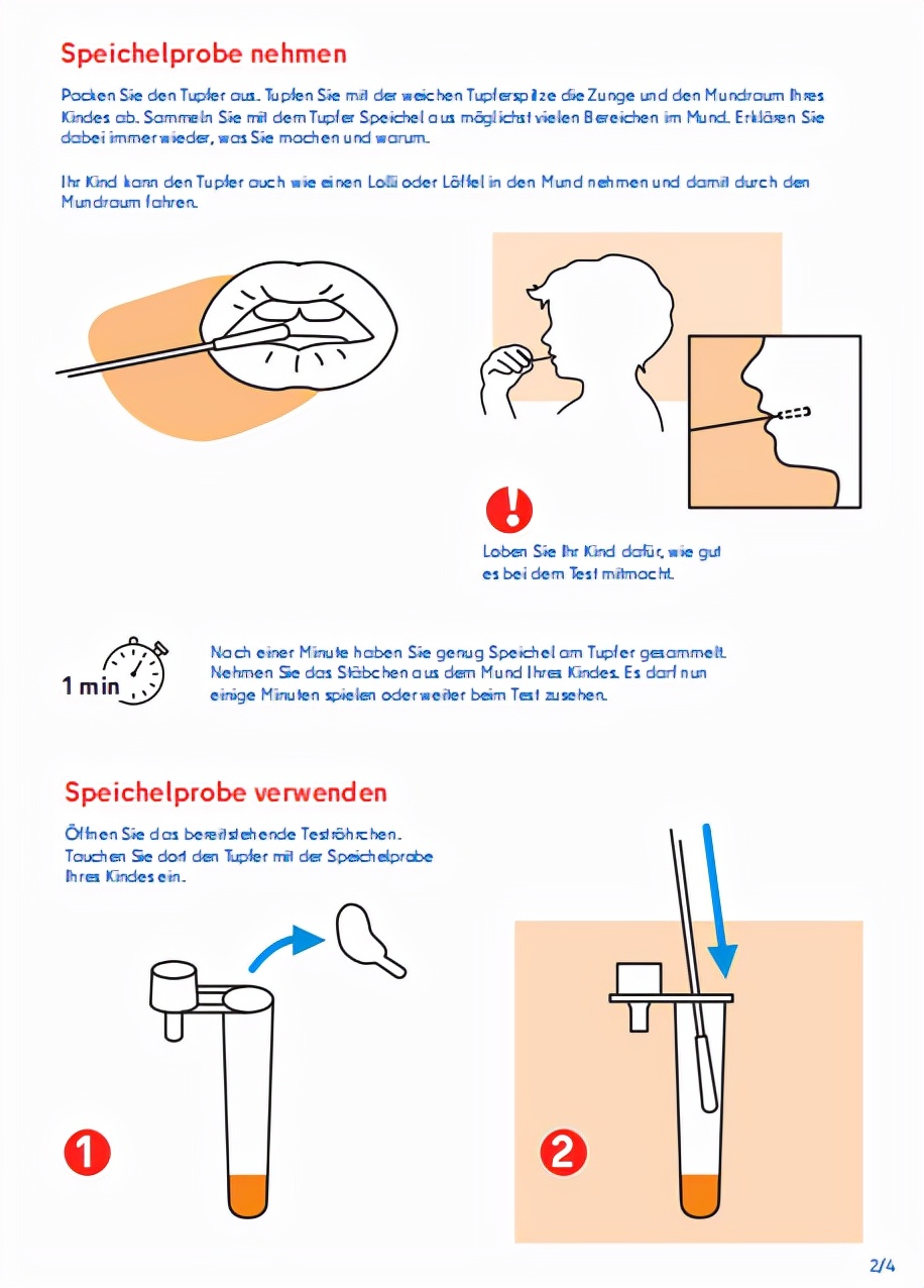柏林政府网站：77779193永利官网新冠唾液检测试剂使用方法截图（部分）