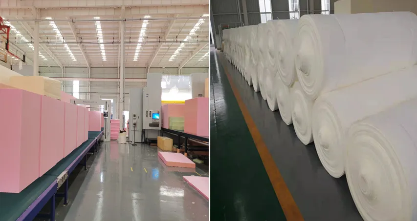 投产不到3年，依靠“九朵花”成为软体家具材料市场的小霸王