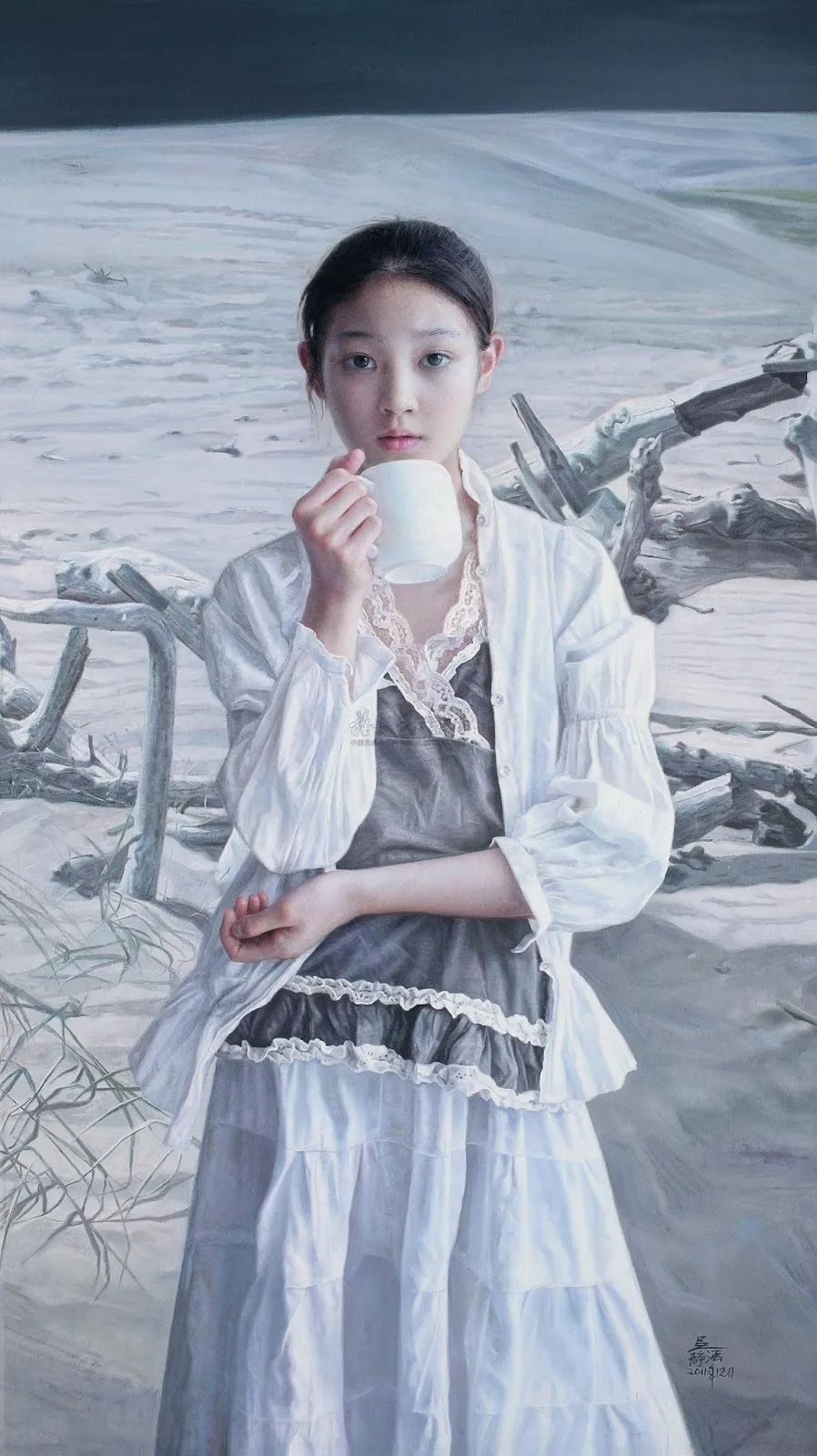 吴静涵笔下的少女，如此清纯