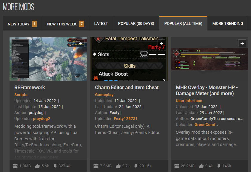 PC玩家运行不了《怪物猎人 崛起》新DLC，原因是MOD装太多了