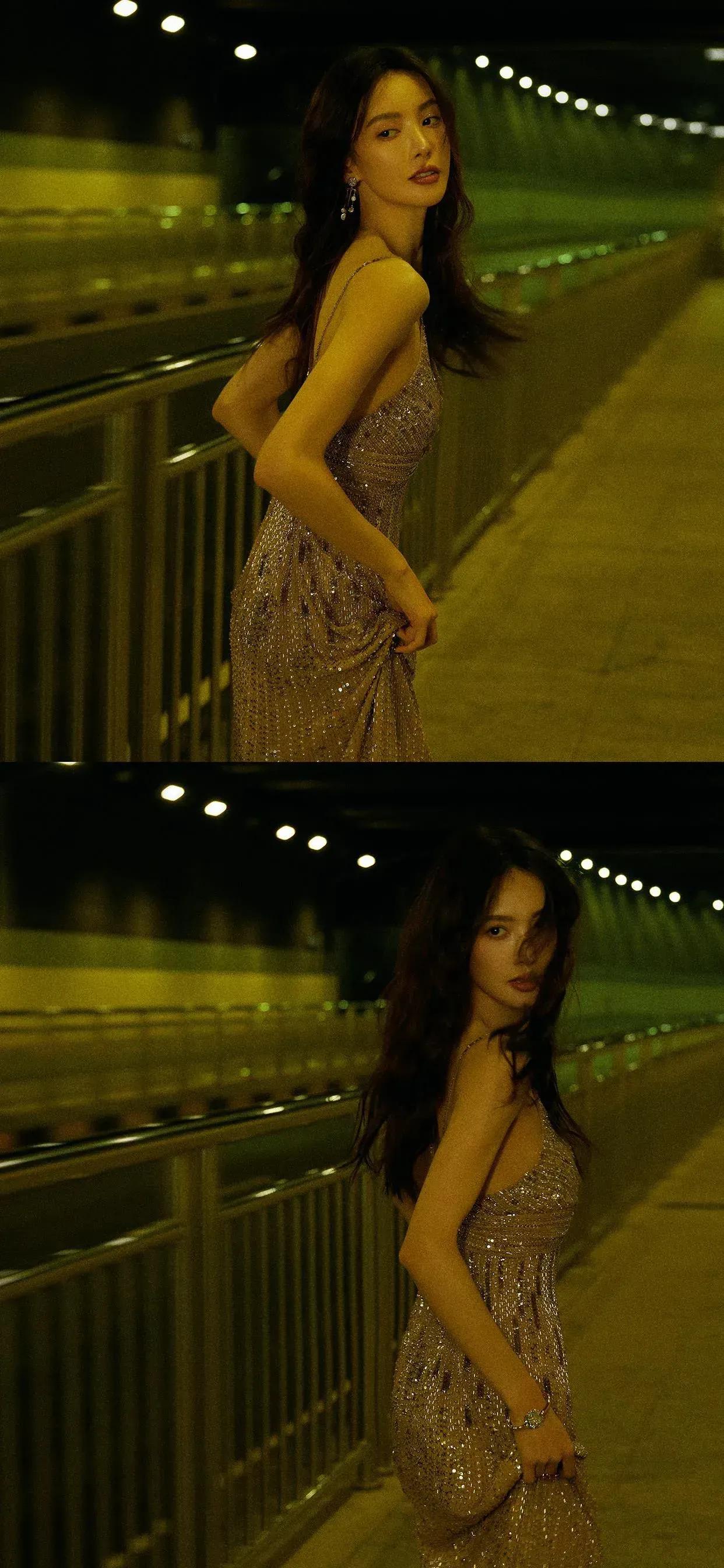 金晨迪丽热巴古力娜扎上演霓虹灯下的极限魅惑，这谁能抵挡得住呀