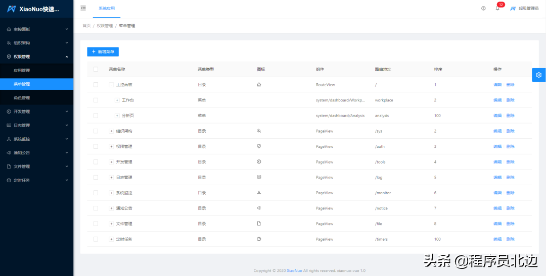 推荐一款入门级，SpringBoot+ Mybatis 前后端分离后台管理系统项目