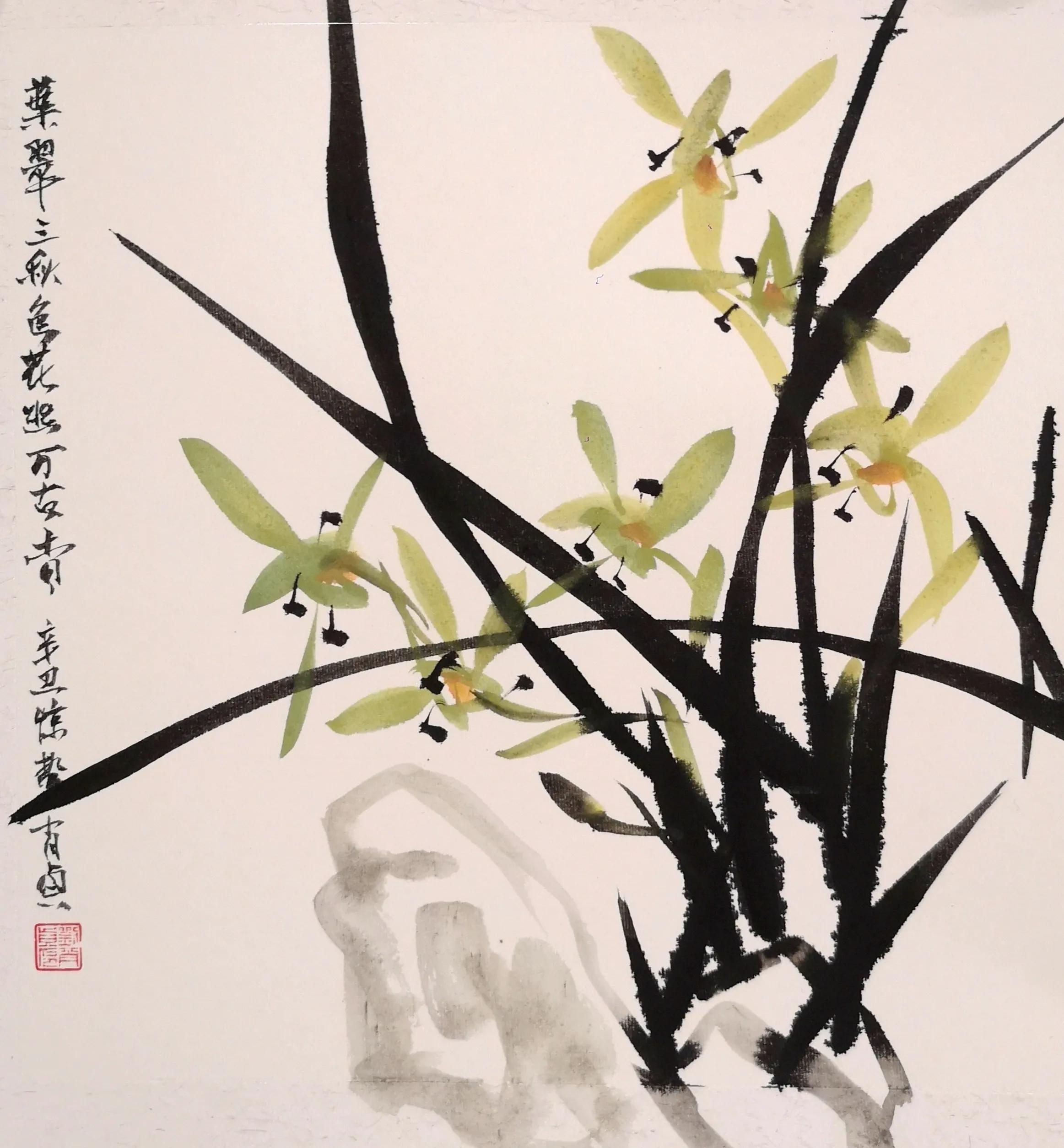 名作赏析丨庆元宵61刘肖贞兰花作品线上展