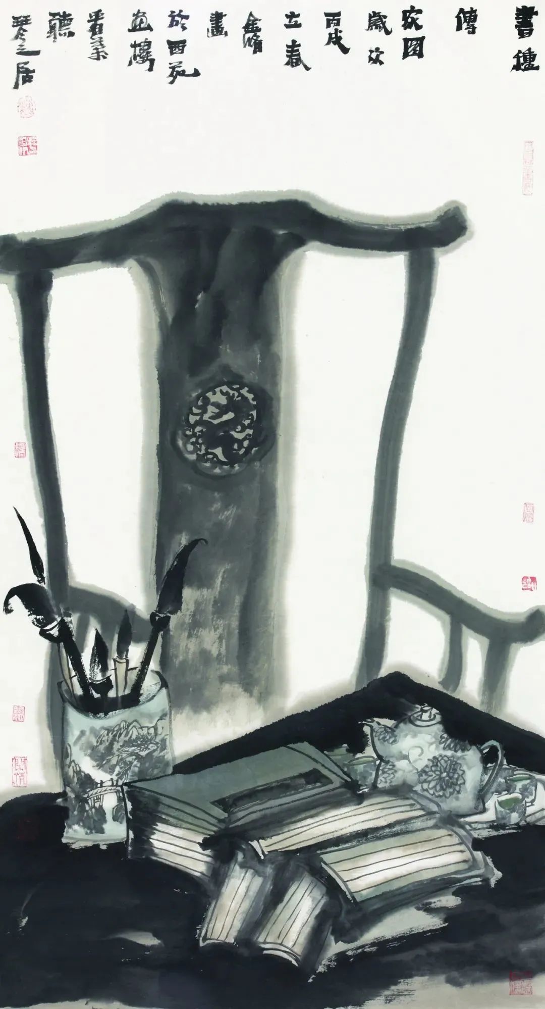 意境清远，笔墨雅洁的花鸟画
