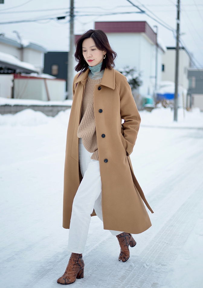 驼色羊绒大衣搭配图片(驼色大衣有多) - 赤虎壹号