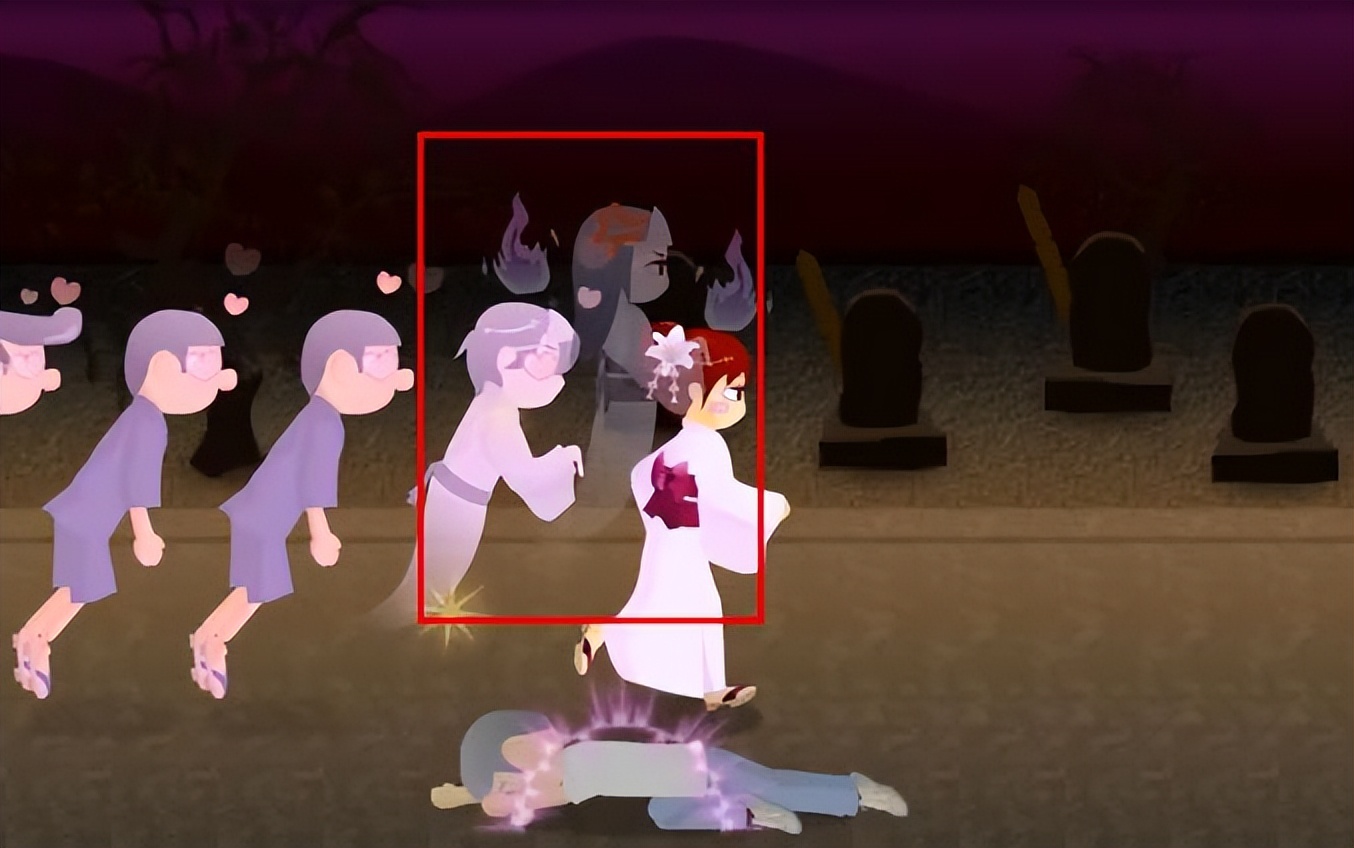 眼冒桃心的男鬼和一脸不爽的女鬼唯一的解决办法就是在女鬼出现后再