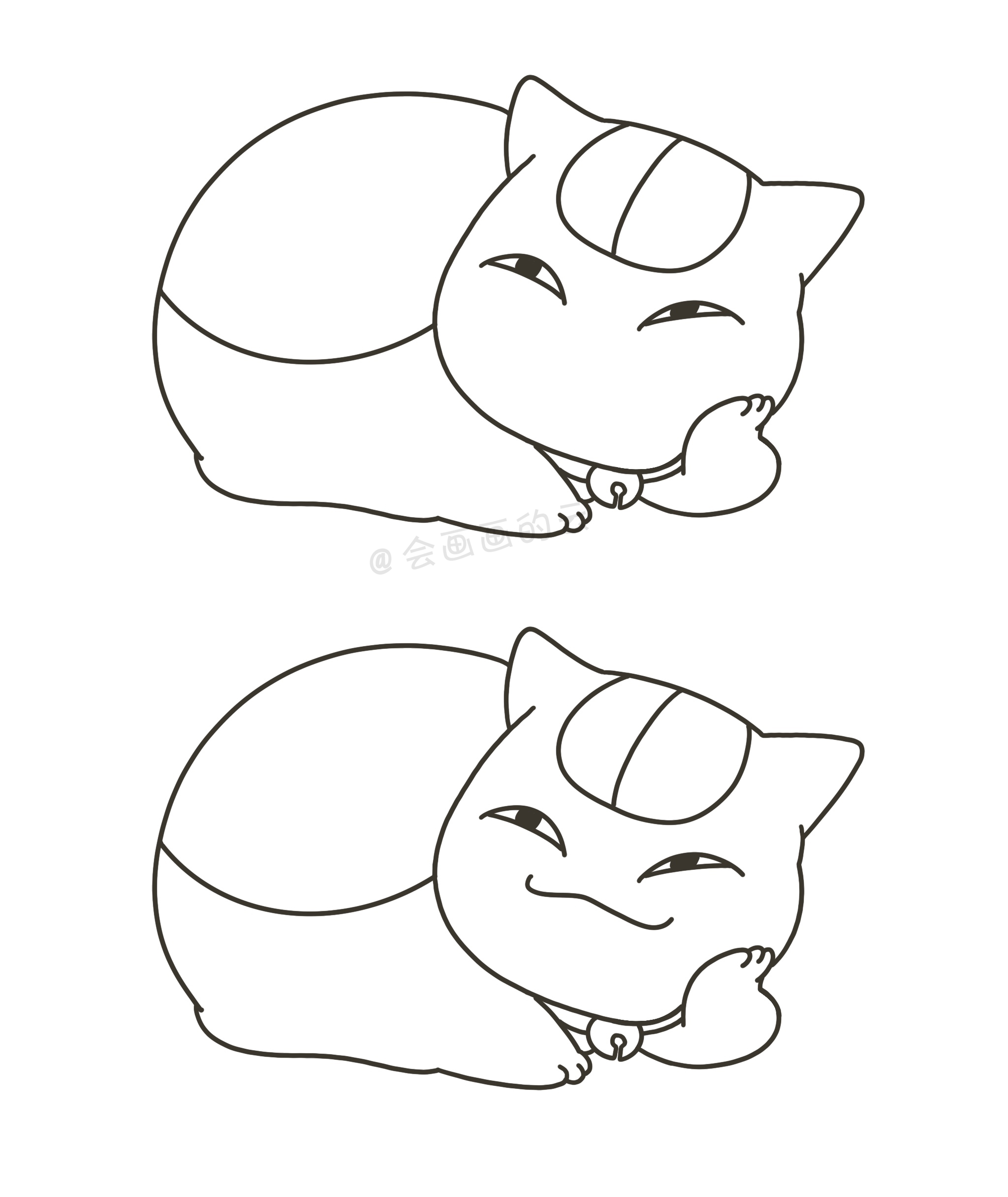 怎么画猫简单画法(详细图文讲解3款猫咪的画法)