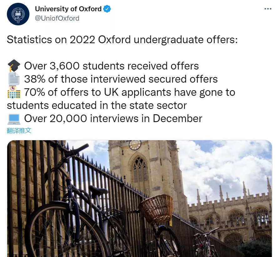 牛津大学放榜：全球录3600+，中国内地170+，广东地区获30枚录取