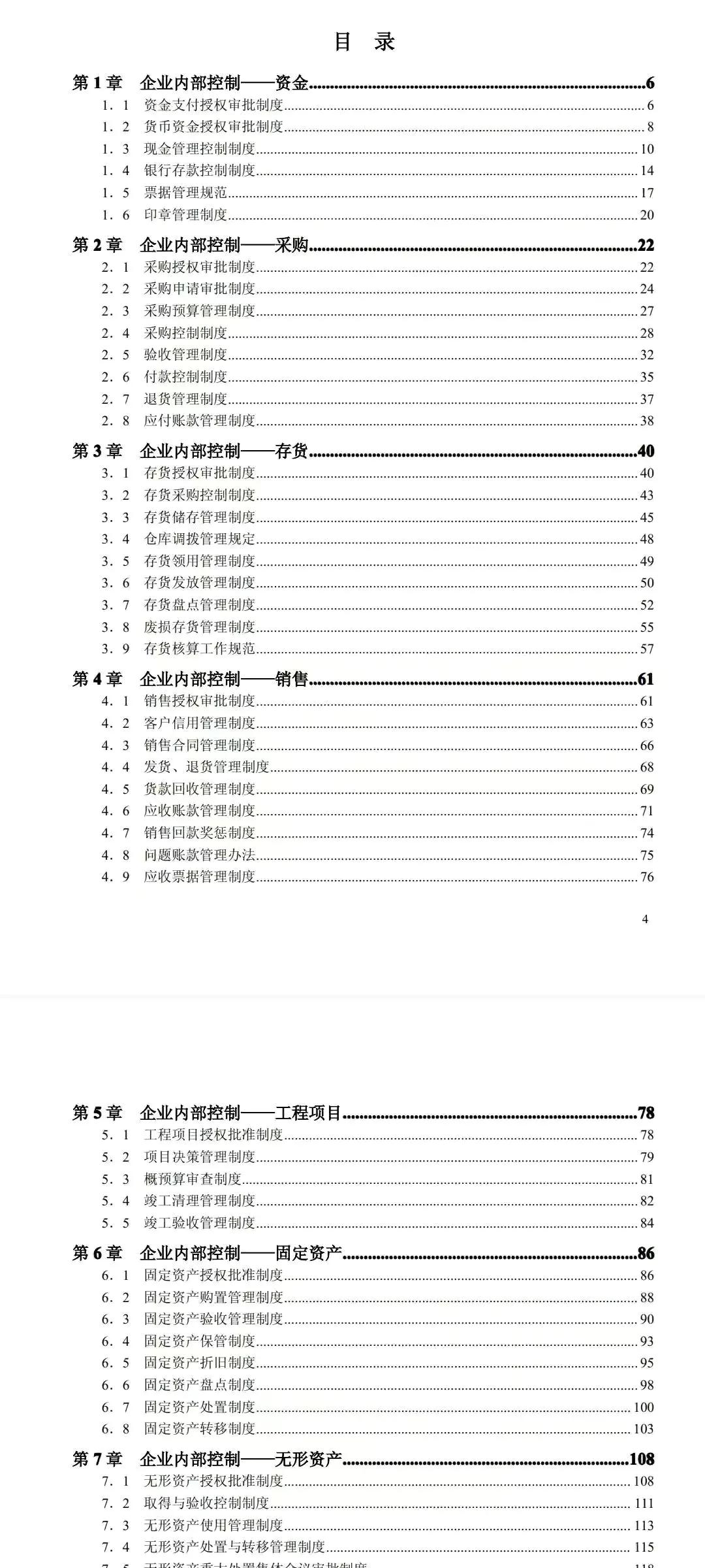 企业内部控制130个管理制度+118条内控流程+110份内控细则