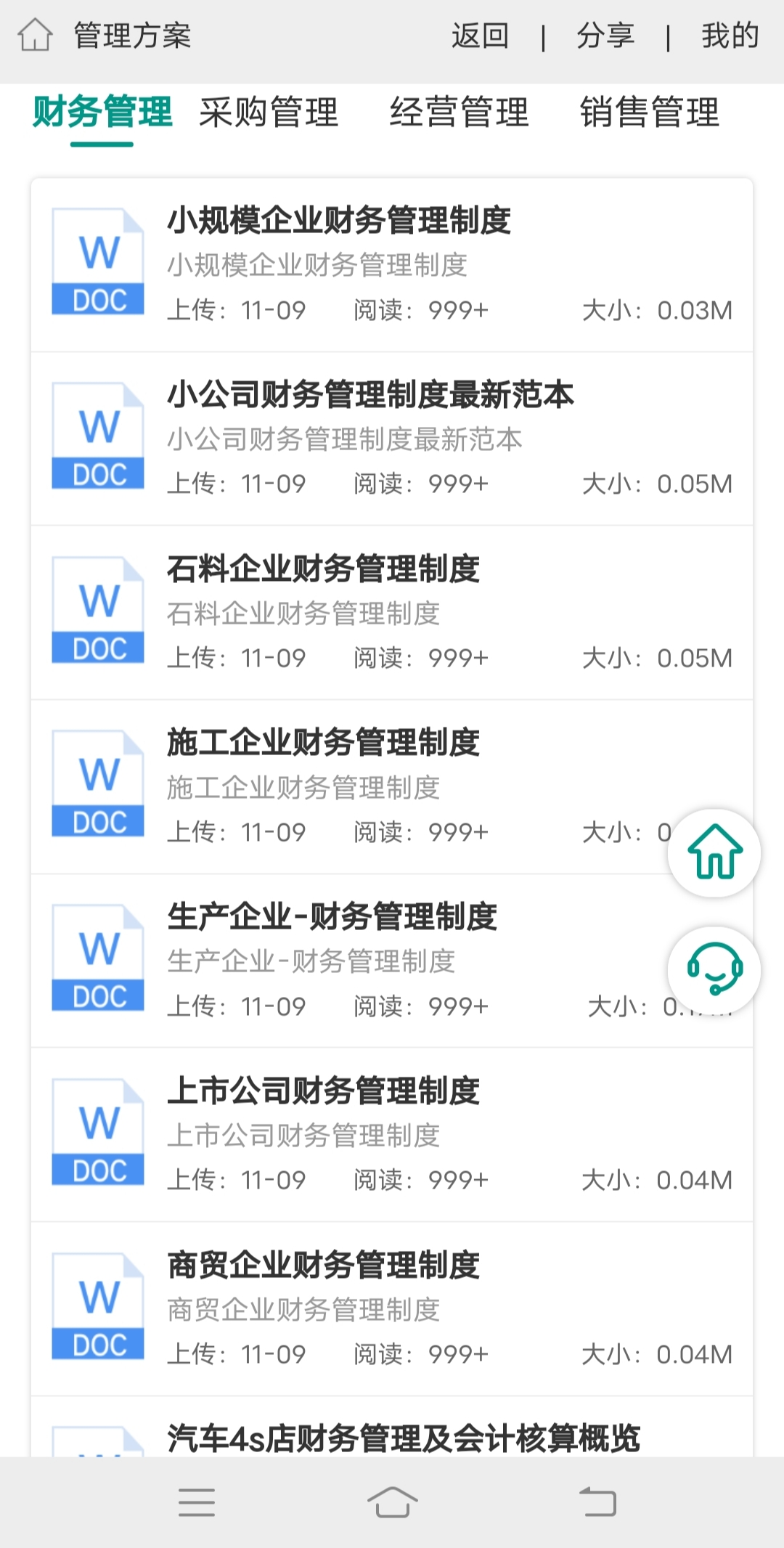 小规模企业财务管理制度