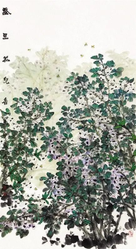 意境清远，笔墨雅洁的花鸟画