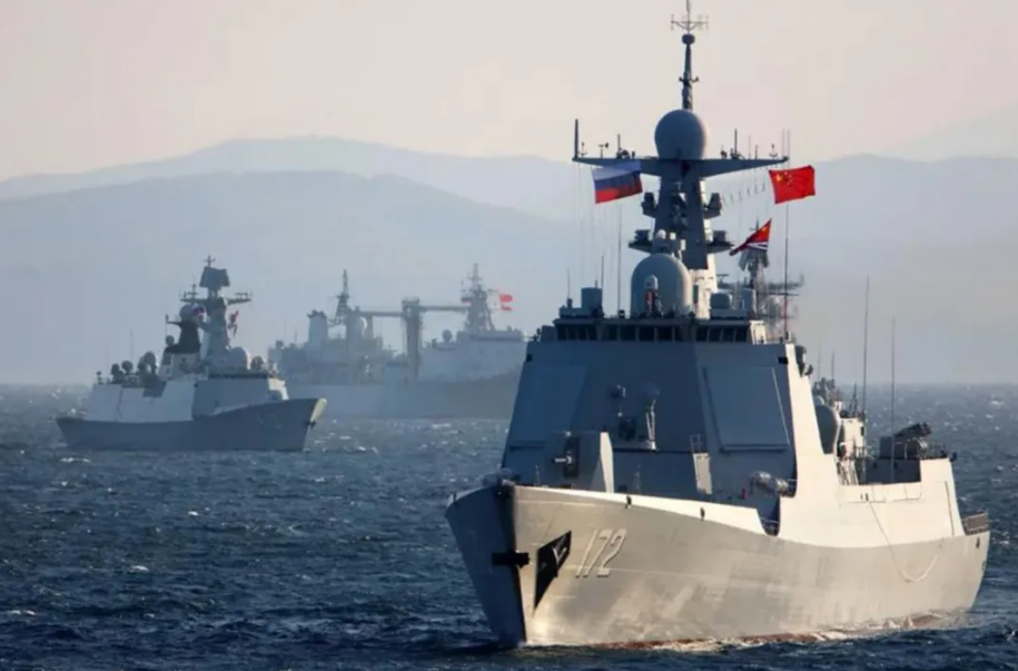 警告百次不如行動一次，中俄軍艦現身釣魚島海域，日本向中國抗議
