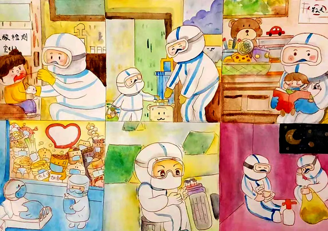 陕西抗疫漫画作品(儿童篇)
