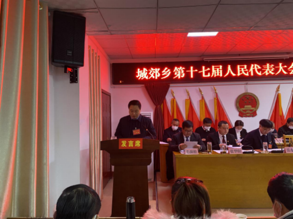 东风浩荡满目春 只争朝夕启新程 ——桐柏县城郊乡：第十七届人民代表大会第一次会议胜利召开