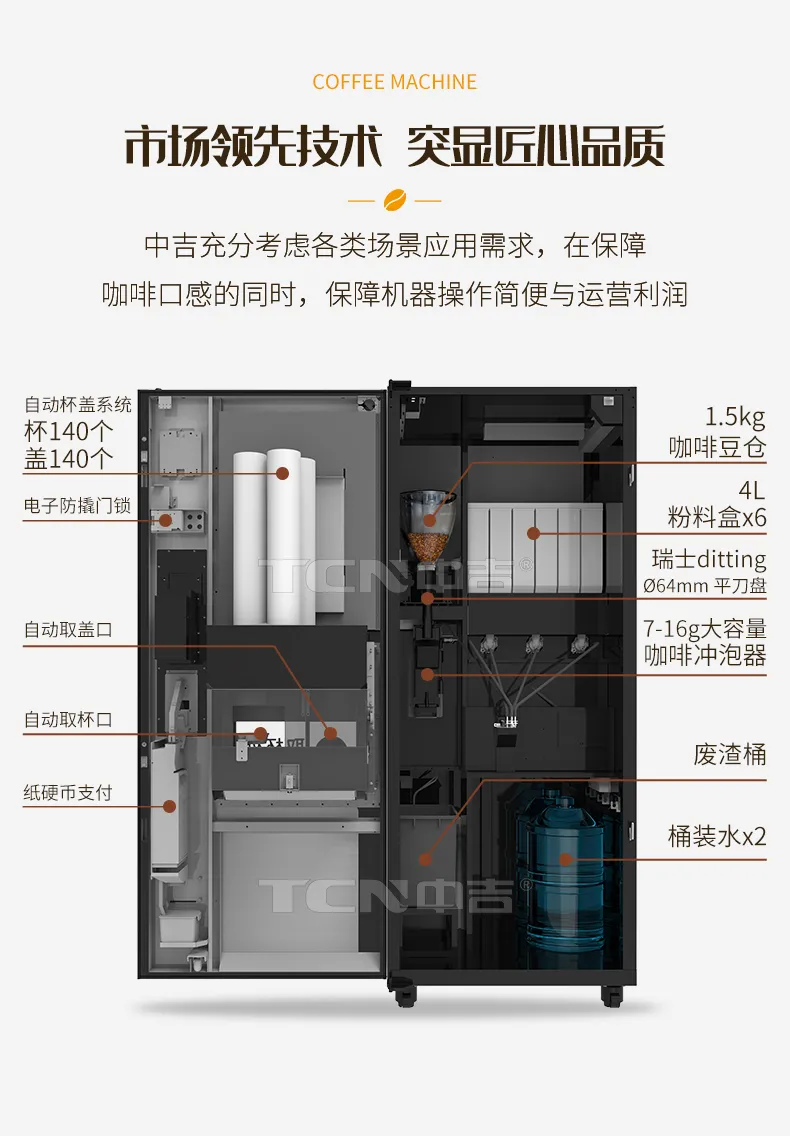 新品首發 |中吉全自動現磨咖啡機,傾心詮釋花樣咖啡機械感官之旅