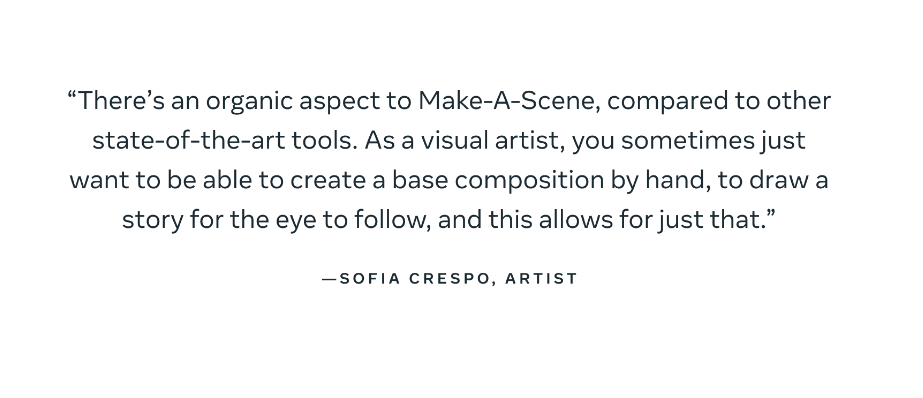 #AI前沿# Meta宣布推出Make-A-Scene图像生成系统