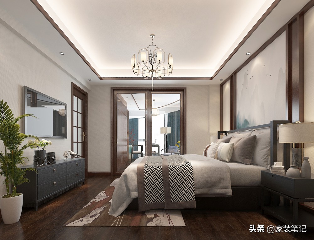中式装修的“天花板”来了，客厅挂字画，让空间显得高级又很舒适