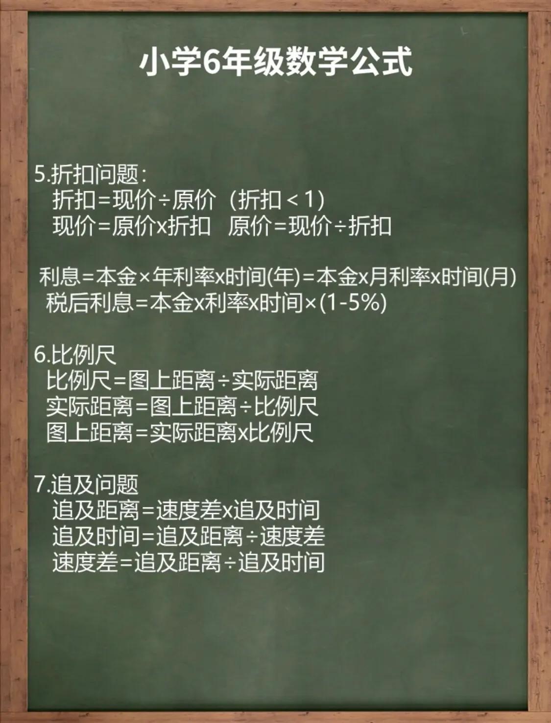 六年级数学公式大全 | 考试100分全靠他了