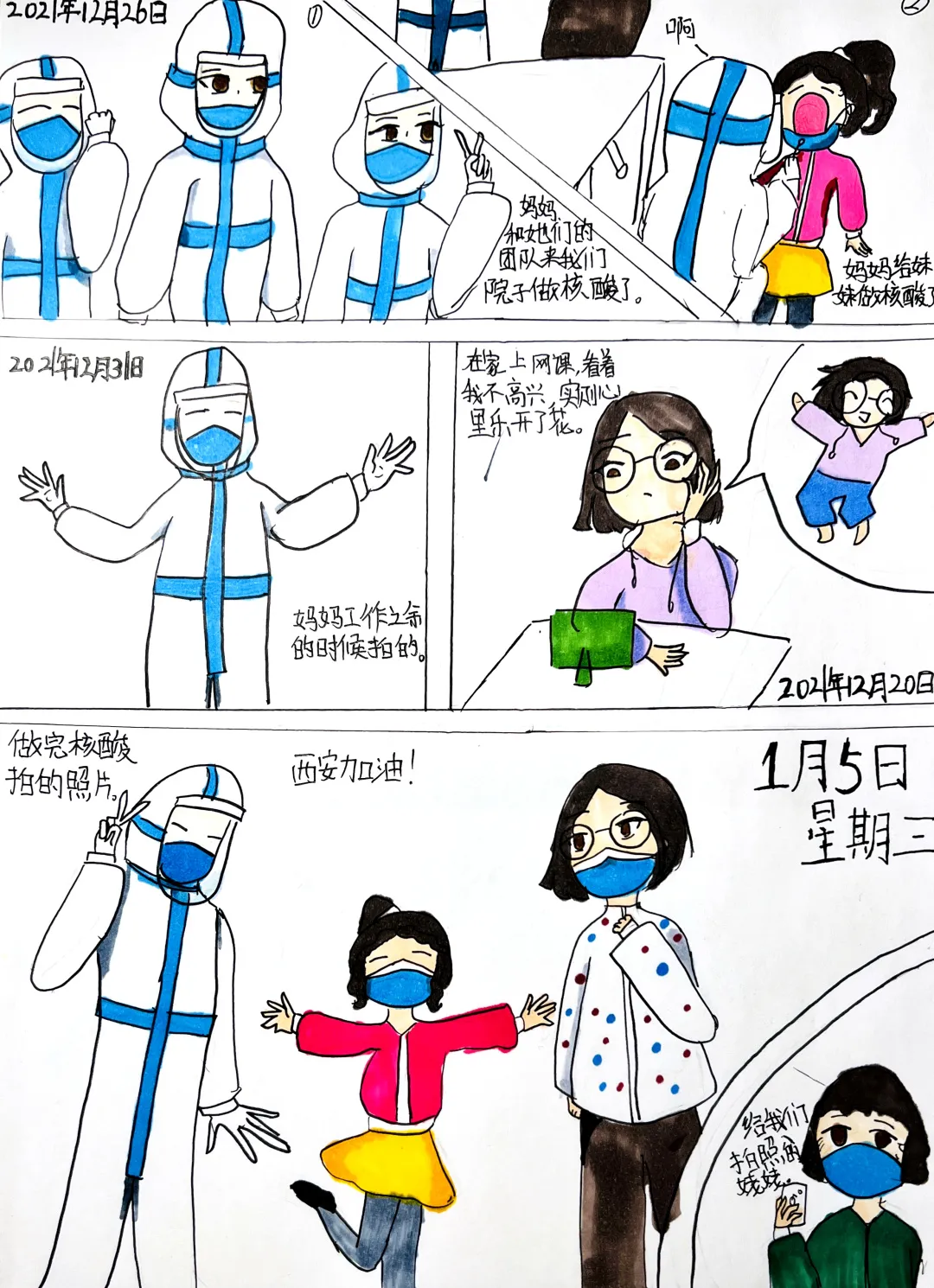 陕西抗疫漫画作品(儿童篇)