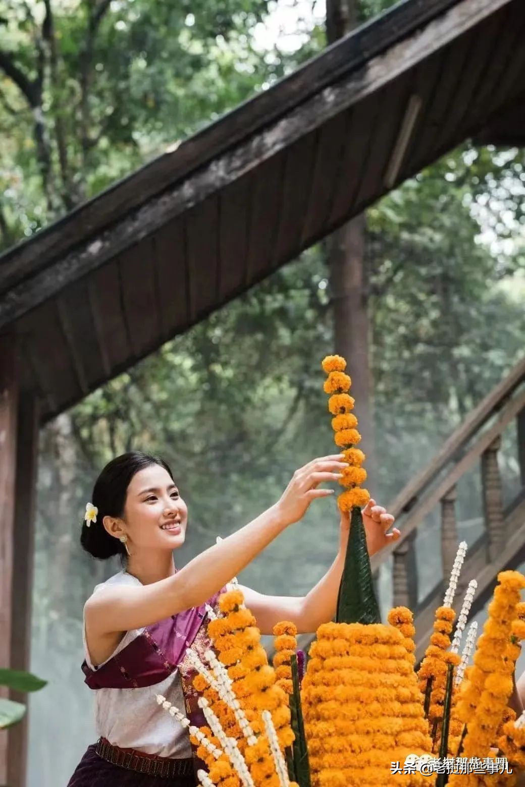 老挝水音小姐姐，三年前旧照翻出，超可爱