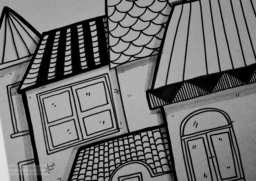 儿童画教程|画面的视觉焦点《窗户背后的故事》