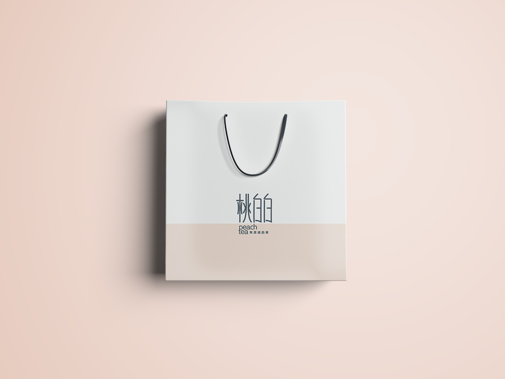 正本設計｜桃白白 網紅茶飲品牌LOGO設計