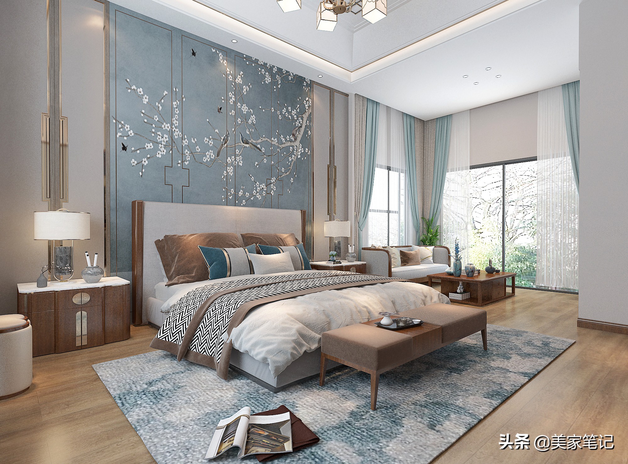 广东夫妇320㎡别墅装新中式，这才叫高级，拥有私人庭院，超羡慕
